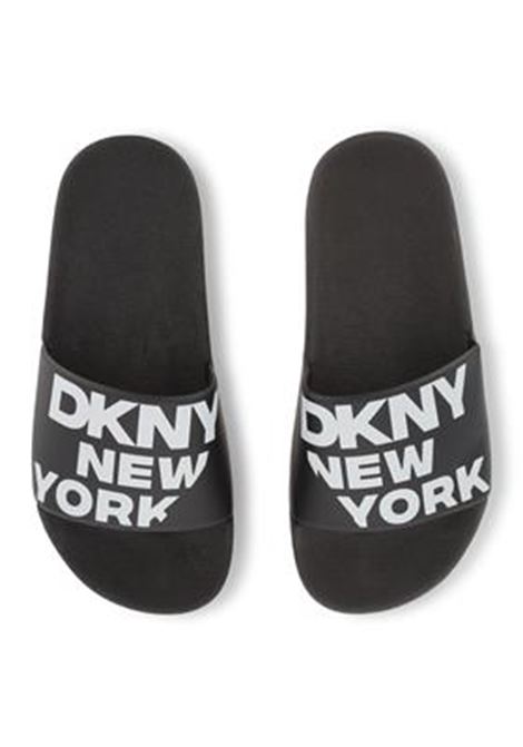 Ciabatte con logo DKNY KIDS | D6208609B